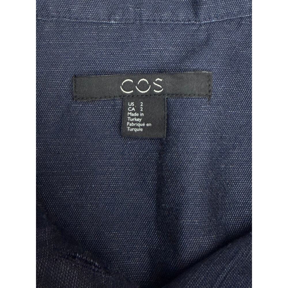 COS Boxy Linen-Shirt With Folded Sleeves Size 2 - Picture 5 of 7
